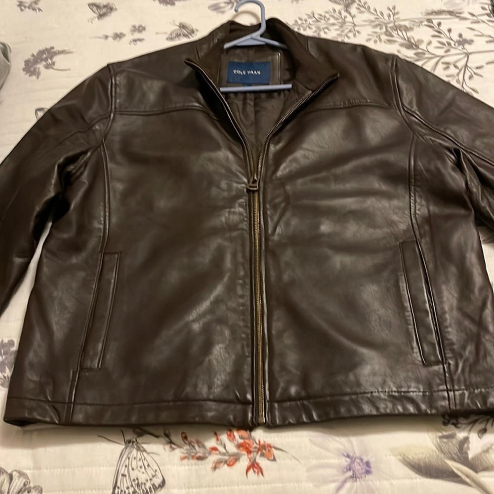 Cole Haan Lambskin Leather Jacket